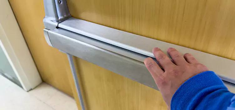 Installing a Push Bar on a Door North Bellmore